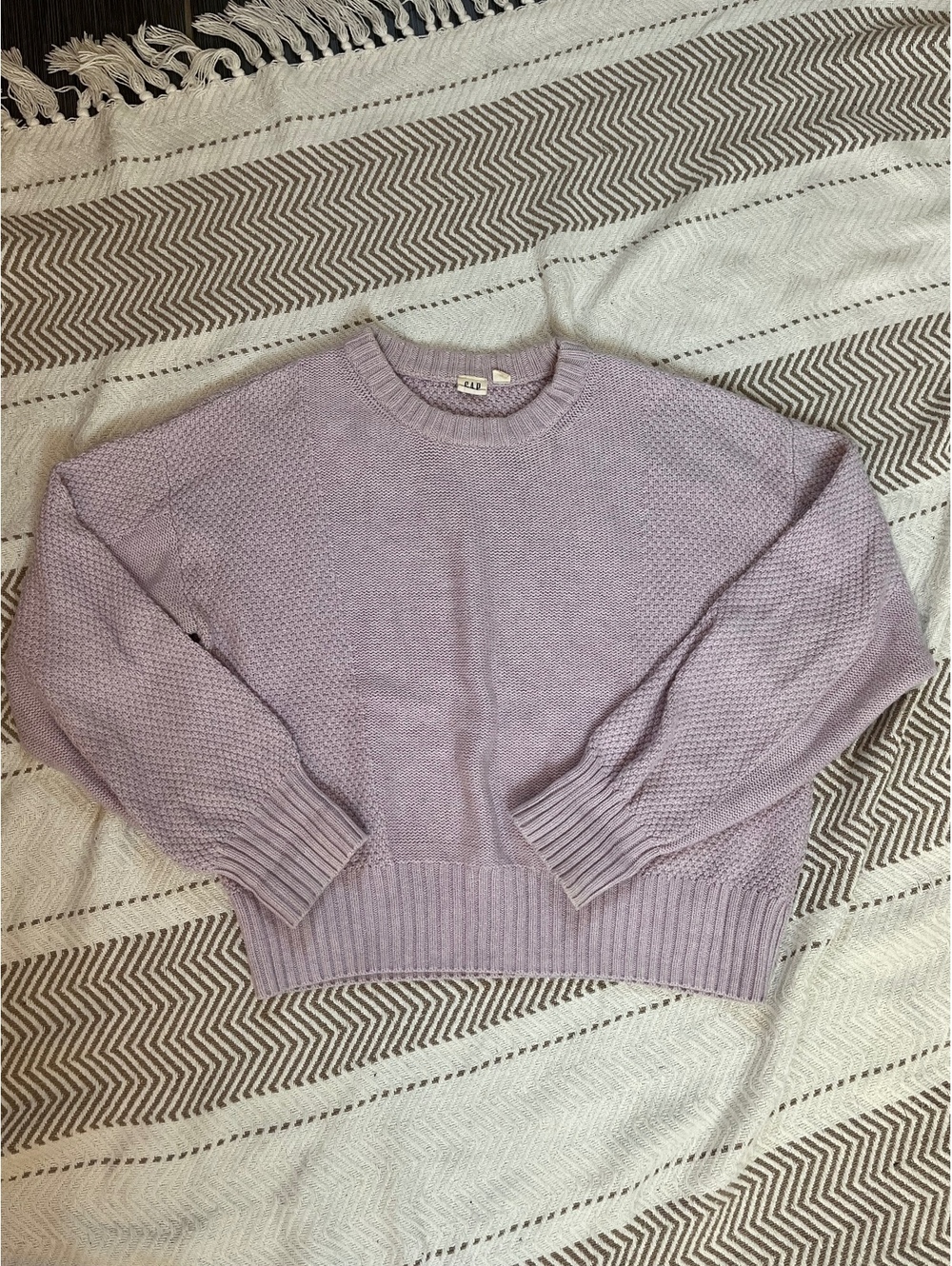 GAP Lilac Cotton Knit Sweater Size S